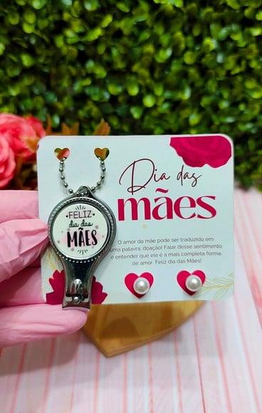 Card com Cortador de Unha e Brinco- Dia das Mães