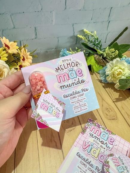 Card com Escalda Pés- Dia das Mães