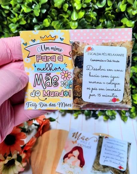 Card com Escalda Pés- Dia das Mães