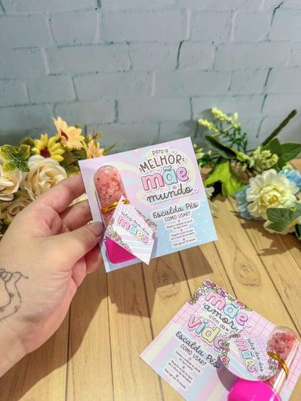 Card com Escalda Pés- Dia das Mães