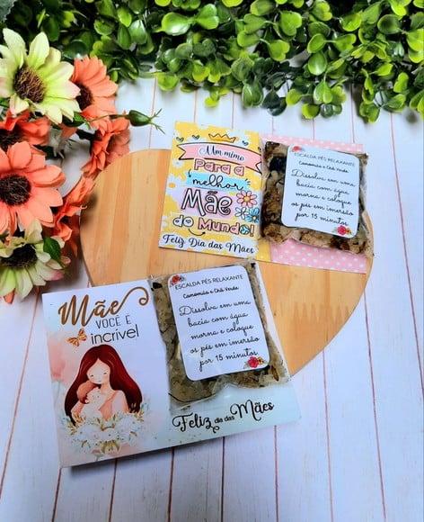 Card com Escalda Pés- Dia das Mães