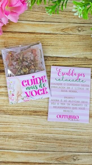 Card com Escalda Pés- Outubro Rosa