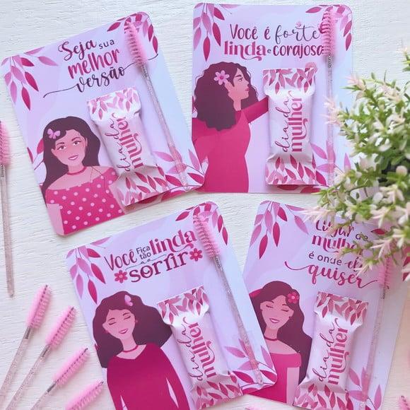 Card com Escovinha e Balinha- Dia da Mulher