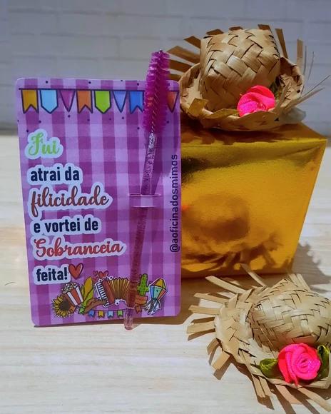 Card com Escovinha ou Mini Lixa- Festa Junina