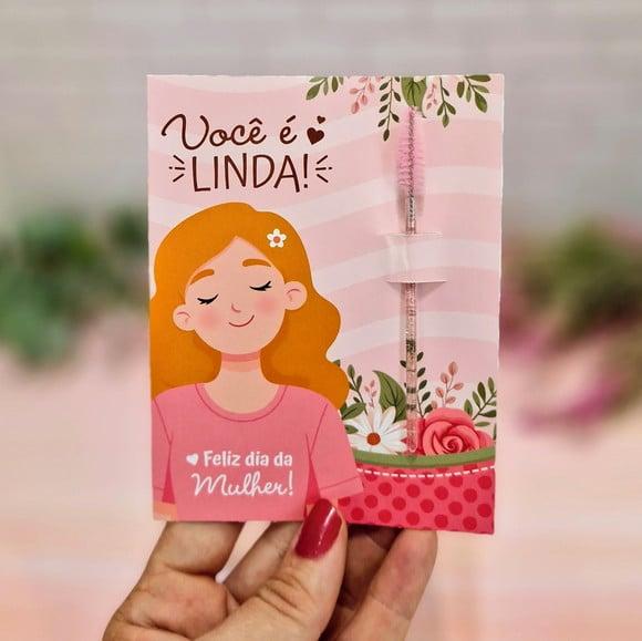 Card com Escovinha- Dia da Mulher