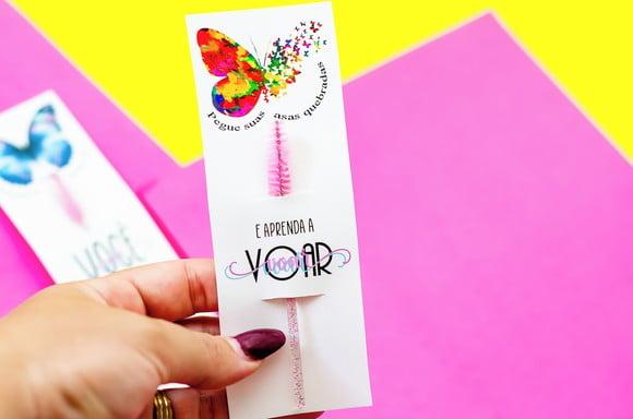 Card com Escovinha- Dia da Mulher