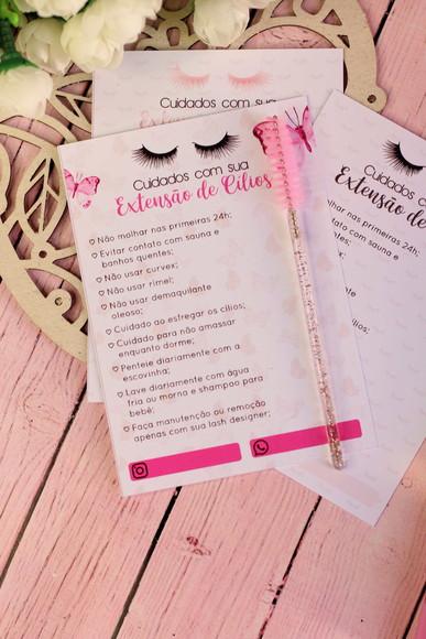 Card com Escovinha- Extensão de Cílios