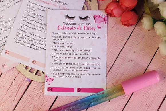 Card com Escovinha- Extensão de Cílios