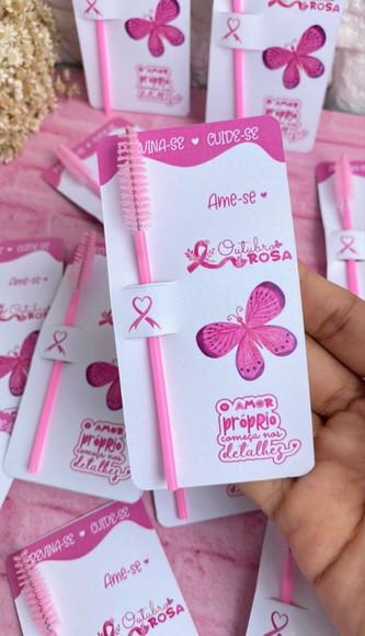 Card com Escovinha- Outubro Rosa