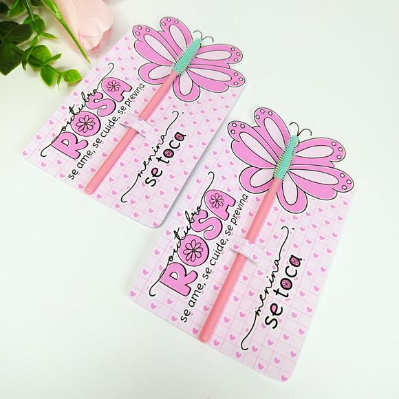Card com Escovinha- Outbro Rosa