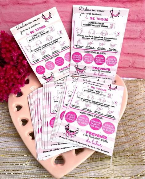 Card com Escovinha- Outubro Rosa