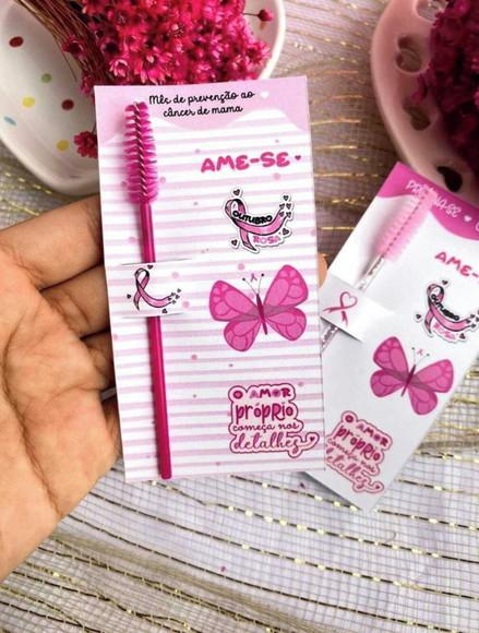 Card com Escovinha- Outubro Rosa
