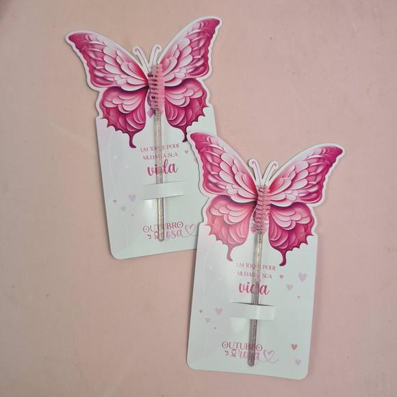 Card com Escovinha- Outubro Rosa