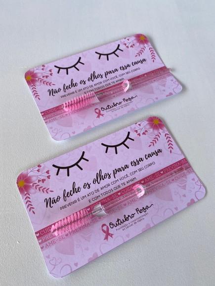Card com Escovinha- Outubro Rosa