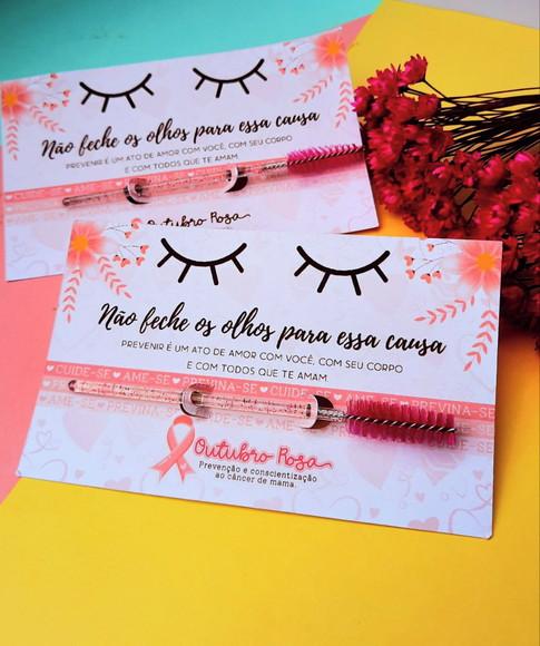Card com Escovinha- Outubro Rosa