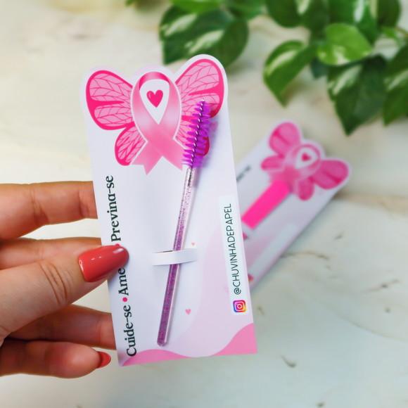 Card com Escovinha- Outubro Rosa