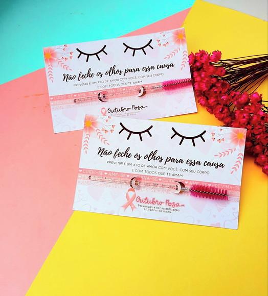 Card com Escovinha- Outubro Rosa