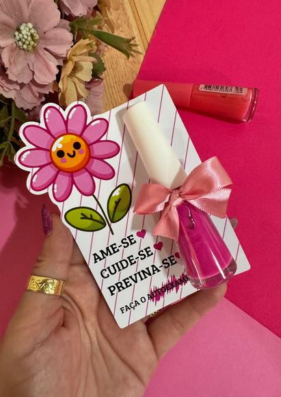 Card com Esmalte Risqué- Outubro Rosa