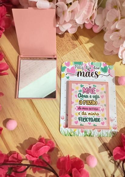 Card com Espelhinho de Bolsa- Dia das Mães