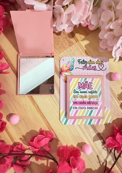 Card com Espelhinho de Bolsa- Dia das Mães