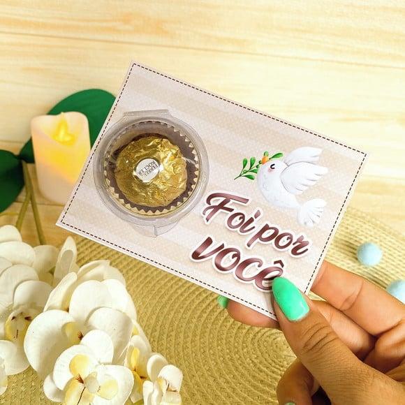 Card com Ferrero Rocher ou Coloreti- Páscoa