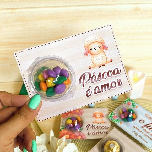 Card com Ferrero Rocher ou Coloreti- Páscoa