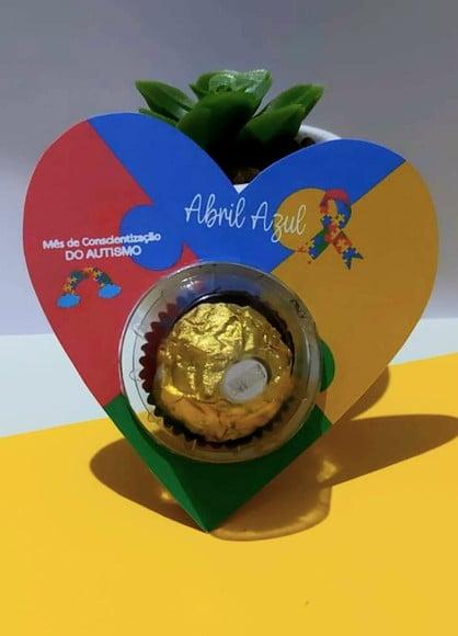 Card com Ferrero Rocher- Abril Azul