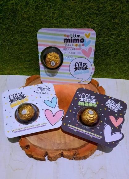 Card com Ferrero Rocher- Dia das Mães