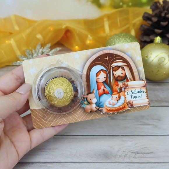 Card com Ferrero Rocher- Feliz Natal
