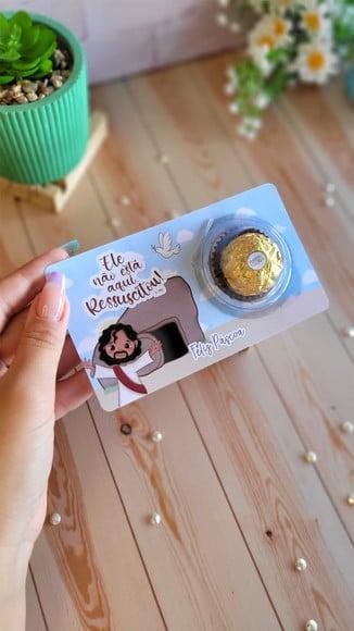 Card com Ferrero Rocher- Páscoa