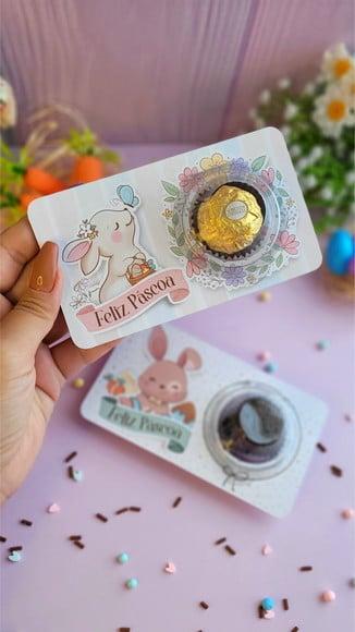 Card com Ferrero Rocher- Páscoa