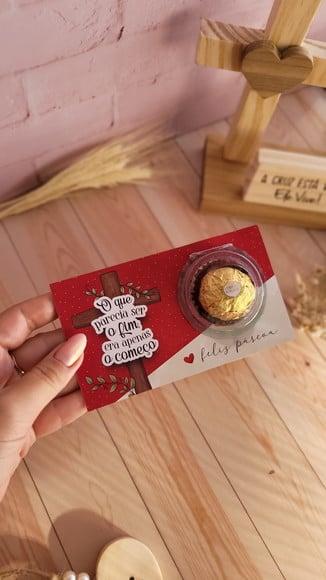 Card com Ferrero Rocher- Páscoa