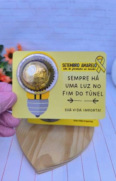 Card com Ferrero Rocher- Setembro Amarelo