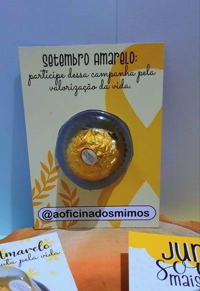 Card com Ferrero Rocher- Setembro Amarelo