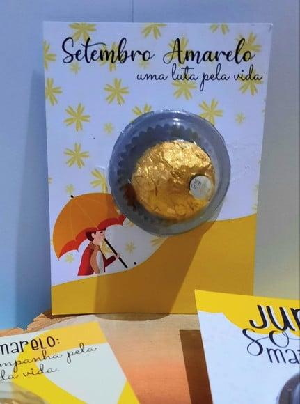 Card com Ferrero Rocher- Setembro Amarelo