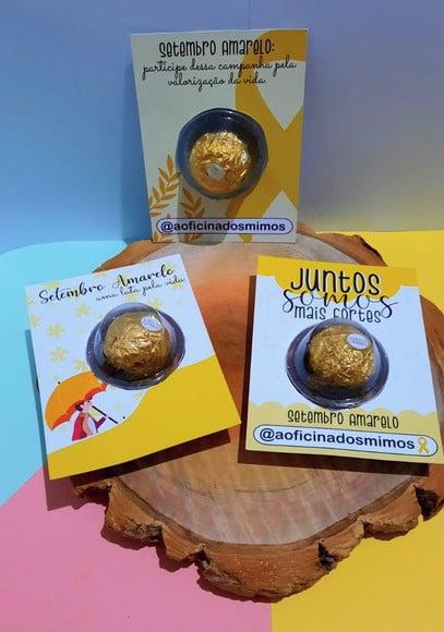 Card com Ferrero Rocher- Setembro Amarelo
