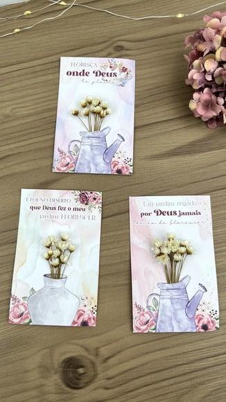 Card com Florzinha Sempre Viva- Mimo Mulheres