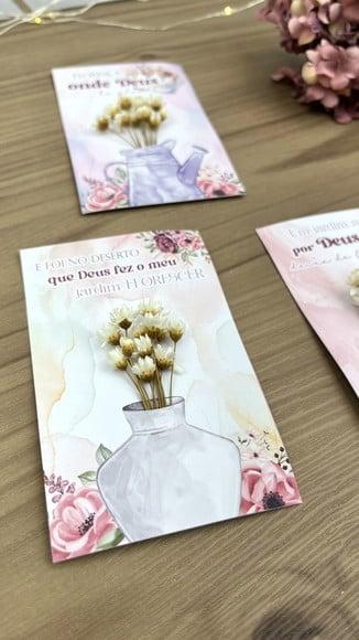 Card com Florzinha Sempre Viva- Mimo Mulheres