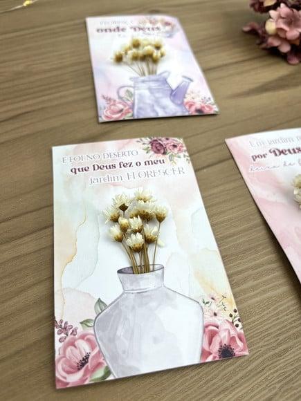 Card com Florzinha Sempre Viva- Mimo Mulheres