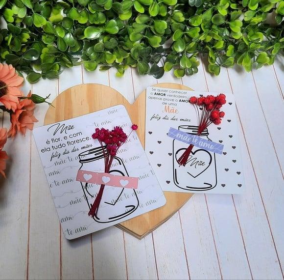 Card com Florzinha- Dia das Mães