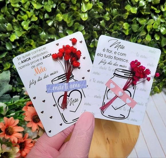 Card com Florzinha- Dia das Mães
