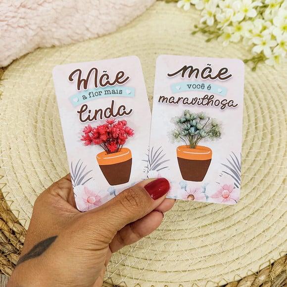 Card com Florzinha- Dia das Mães