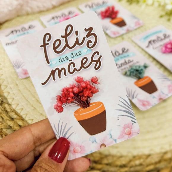 Card com Florzinha- Dia das Mães