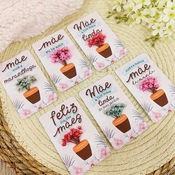 Card com Florzinha- Dia das Mães