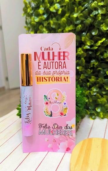 Card com Gloss Labial- Dia da Mulher
