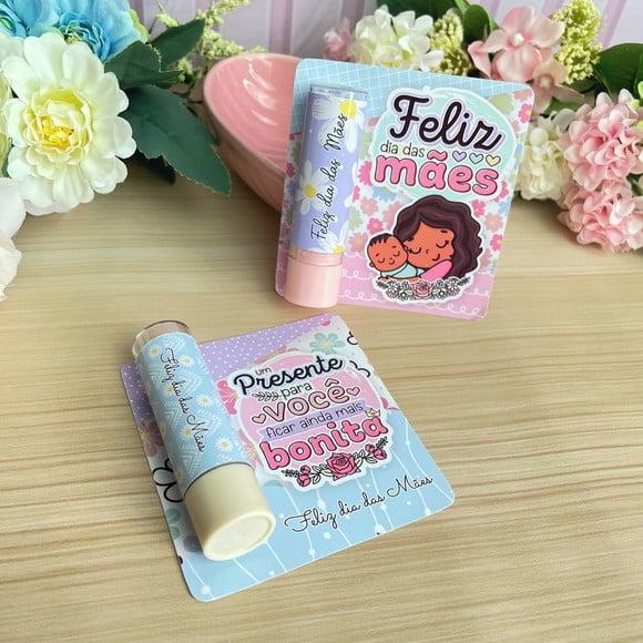 Card com Hidratante Labial (batom de Cacau)- Dia das Mães