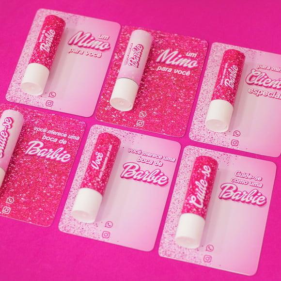 Card com Hidratante Labial (manteiga de Cacau)- Barbie