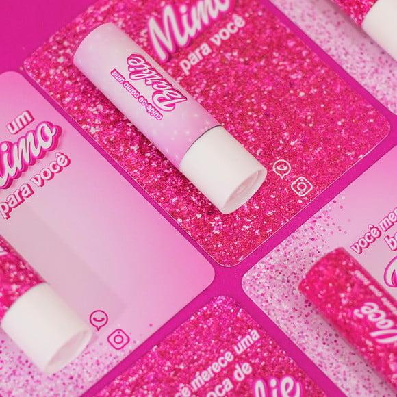 Card com Hidratante Labial (manteiga de Cacau)- Barbie