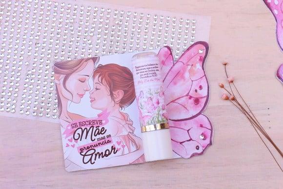 Card com Hidratante Labial (manteiga de Cacau)- Dia das Mães