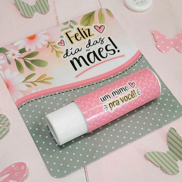 Card com Hidratante Labial (manteiga de Cacau)- Dia das Mães